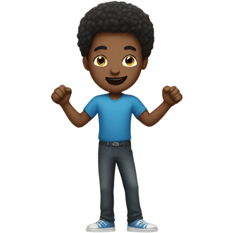 Man celebrating African American emoji