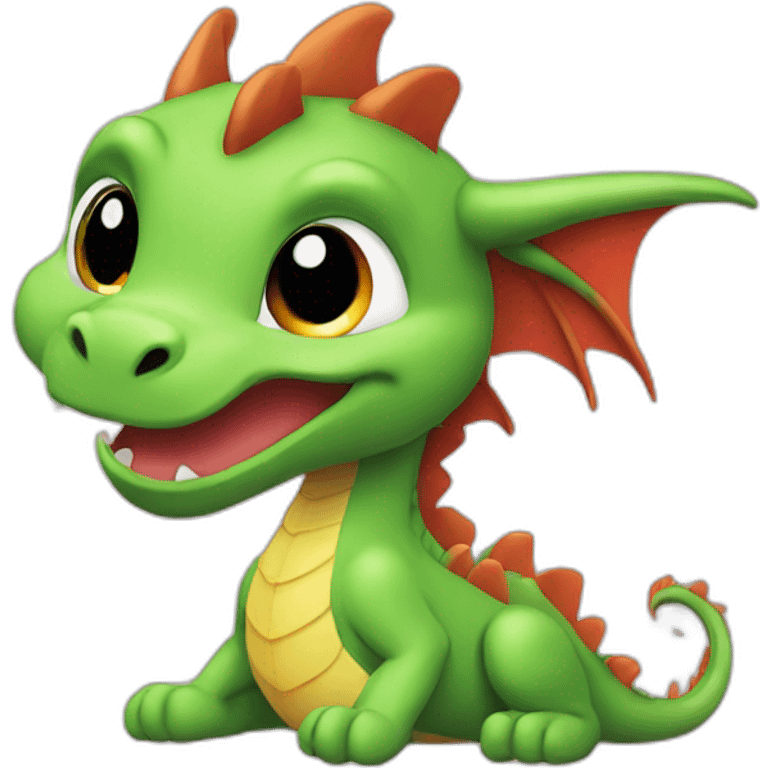 dragon cute winky emoji