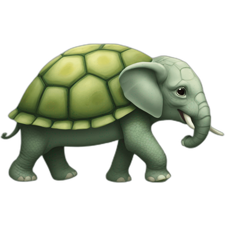 Tortue sur un éléphants emoji