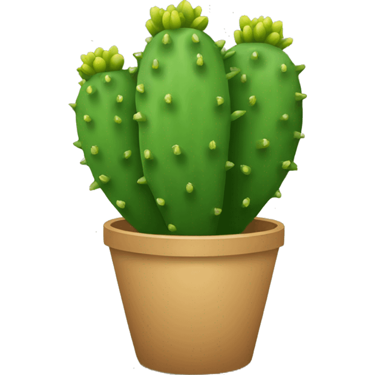 round Nopal without pot emoji