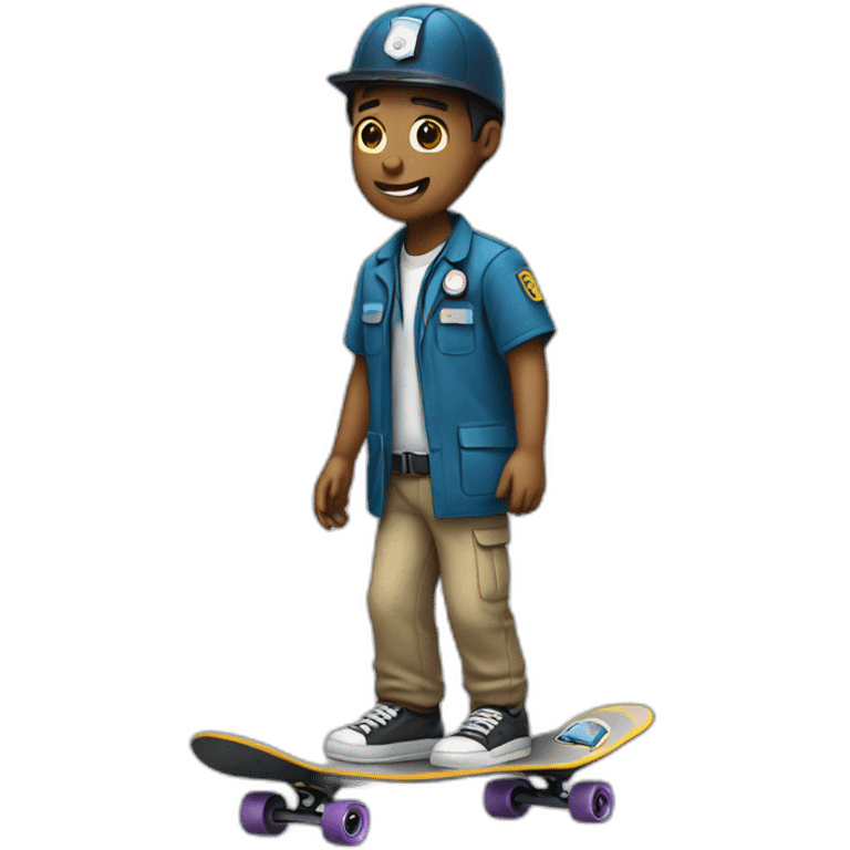 Paramedic on skateboard emoji