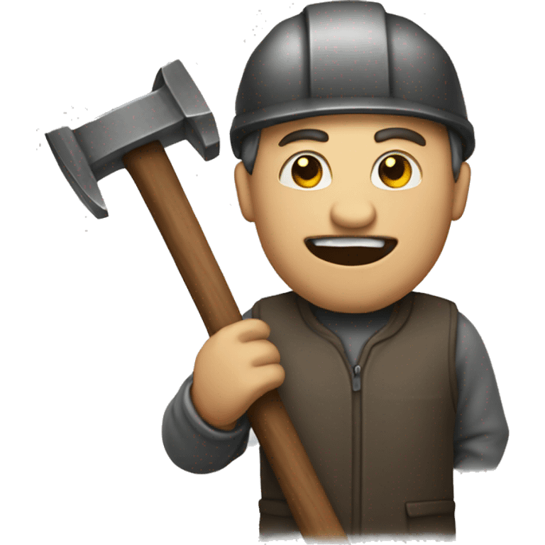 man with hammer emoji