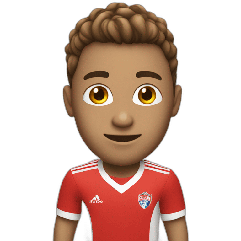 soccer player standing in red kit emoji