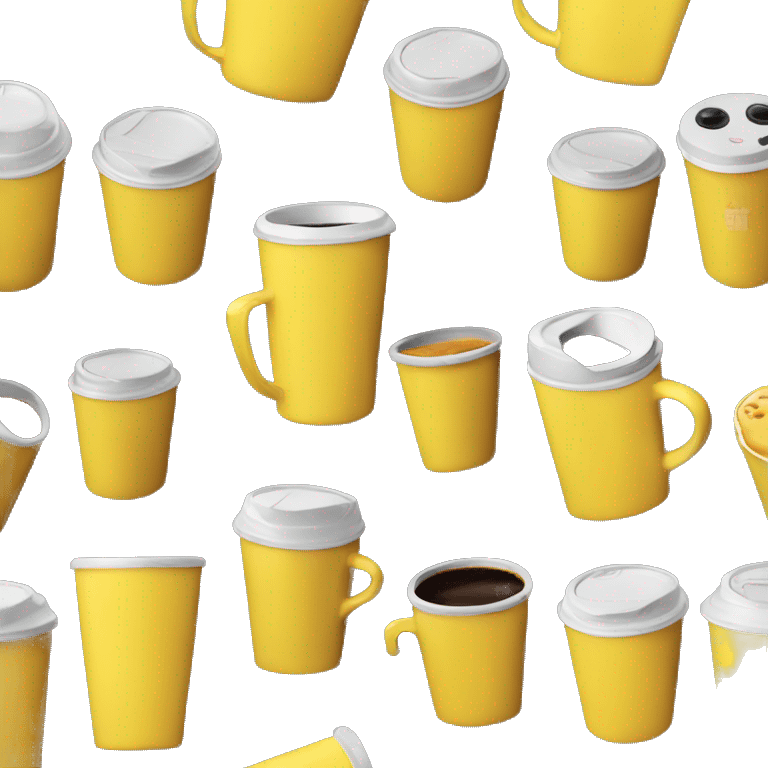 Realistic yellow keurig coffee machine emoji