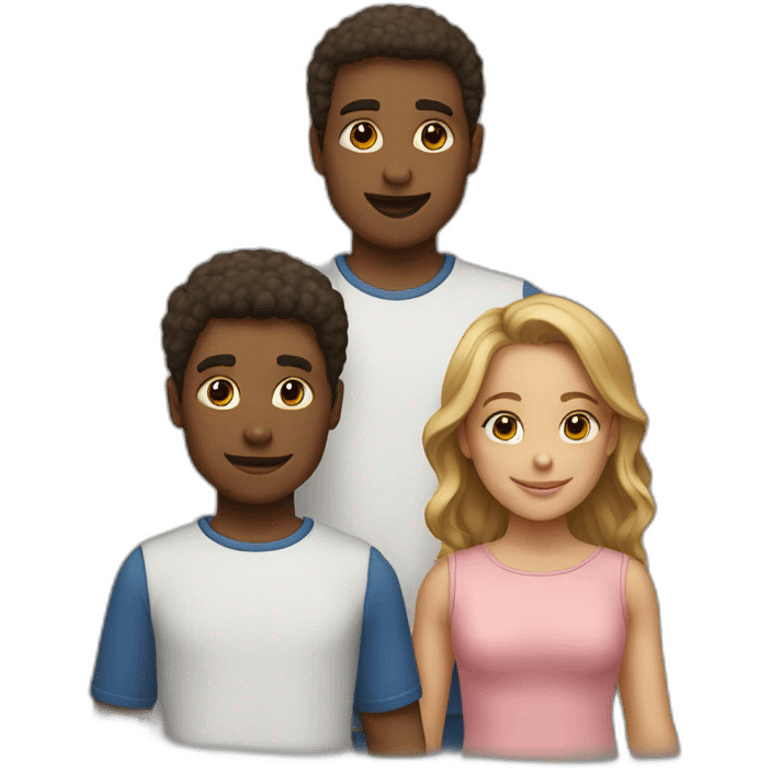 two brothers and a sister white emoji