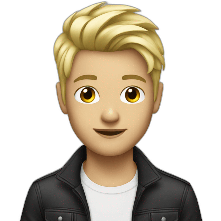 boy blonde dj emoji