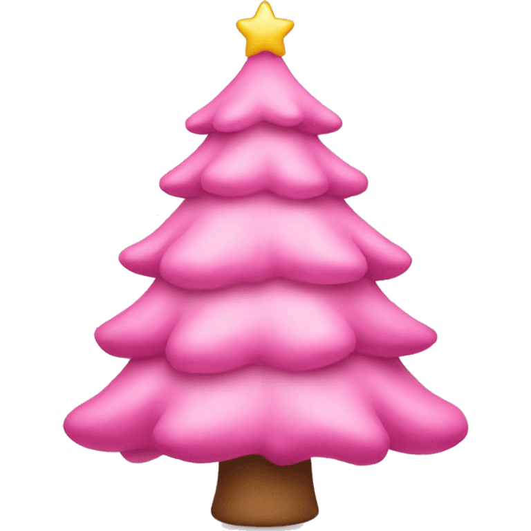 cute pink Christmas tree emoji