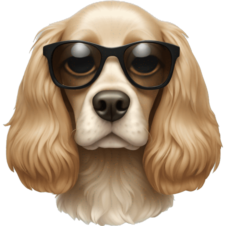 Cocker spaniel with sunglasses  emoji