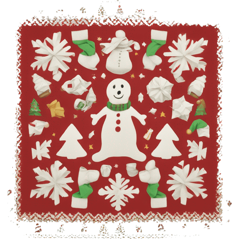 Christmas color folded blanket   emoji