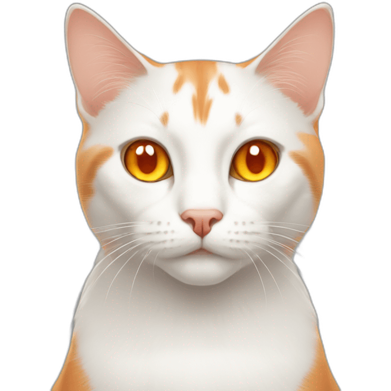 more orange and white cat with orange eyes big emoji