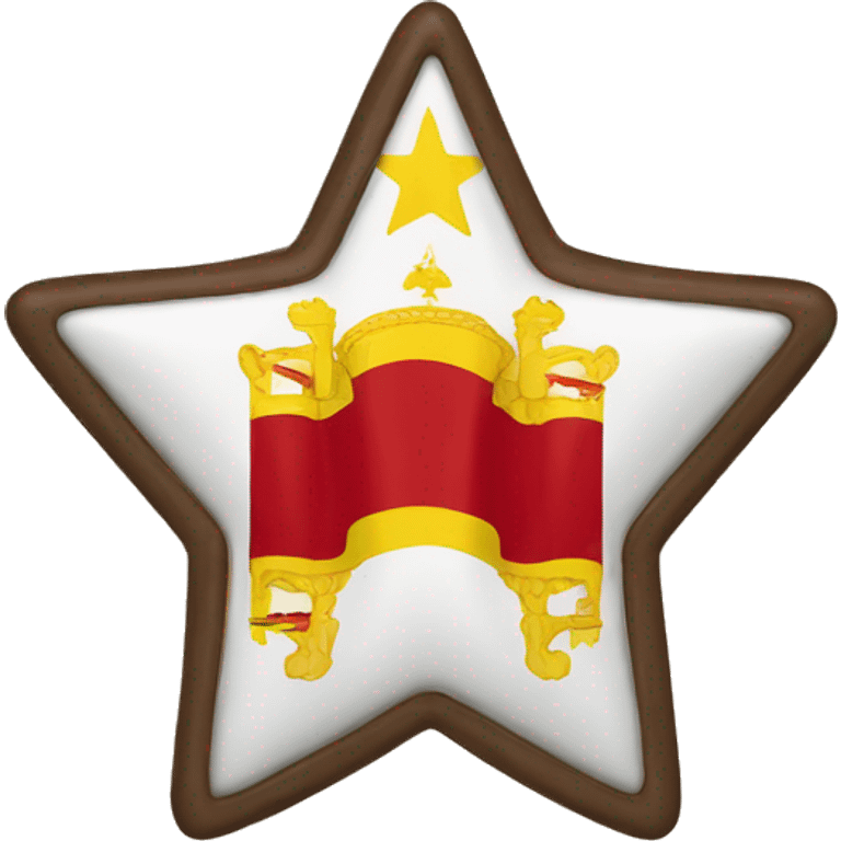 Spanish flag star shaped  emoji