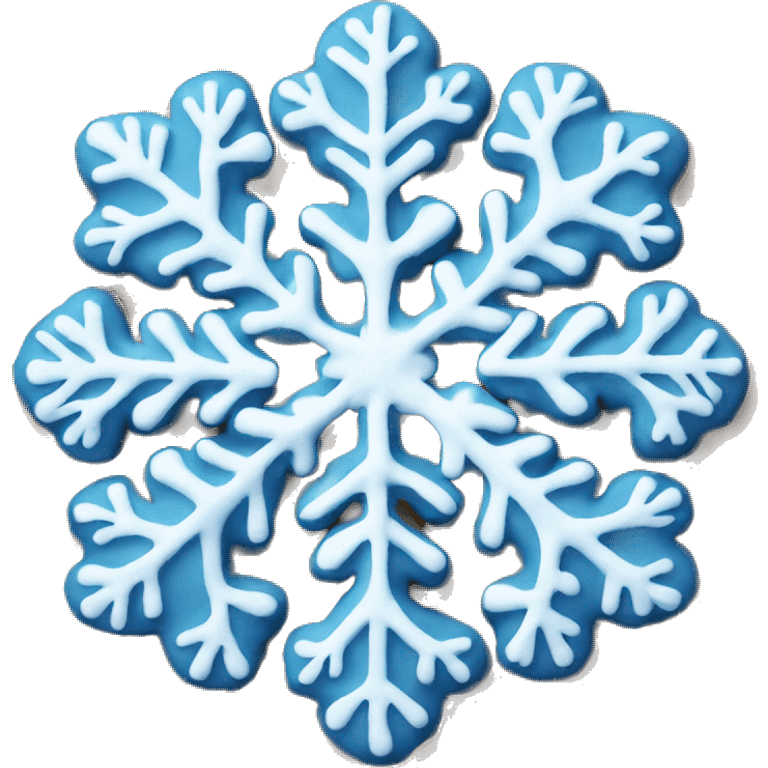 Blue Snowflake gingerbread  emoji