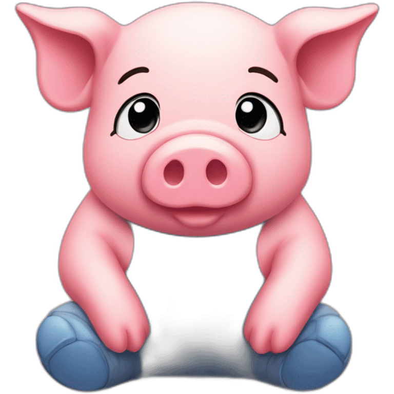 Ty-tulip-stuffed-pig-toy-slouching-sitting emoji