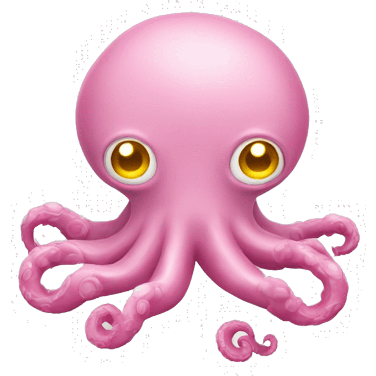 Pink oktopus plüschtier mit Lächeln  emoji