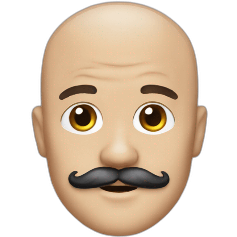 Justin bieber bald with a mustache emoji