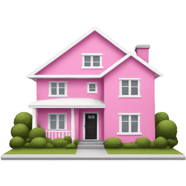 Pink modern house emoji