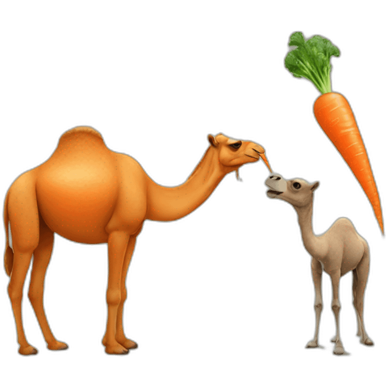 carrot eating camel eating carrot eating emoji