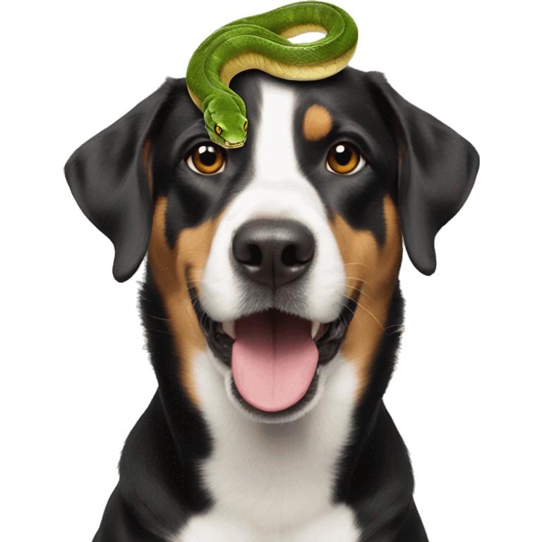 snake on a dogs head emoji