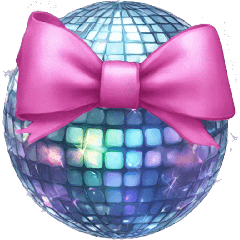 Disco ball with bow emoji