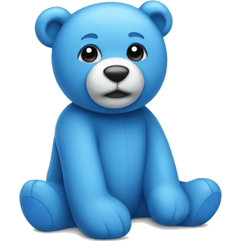 Blue cold teddy bear  emoji