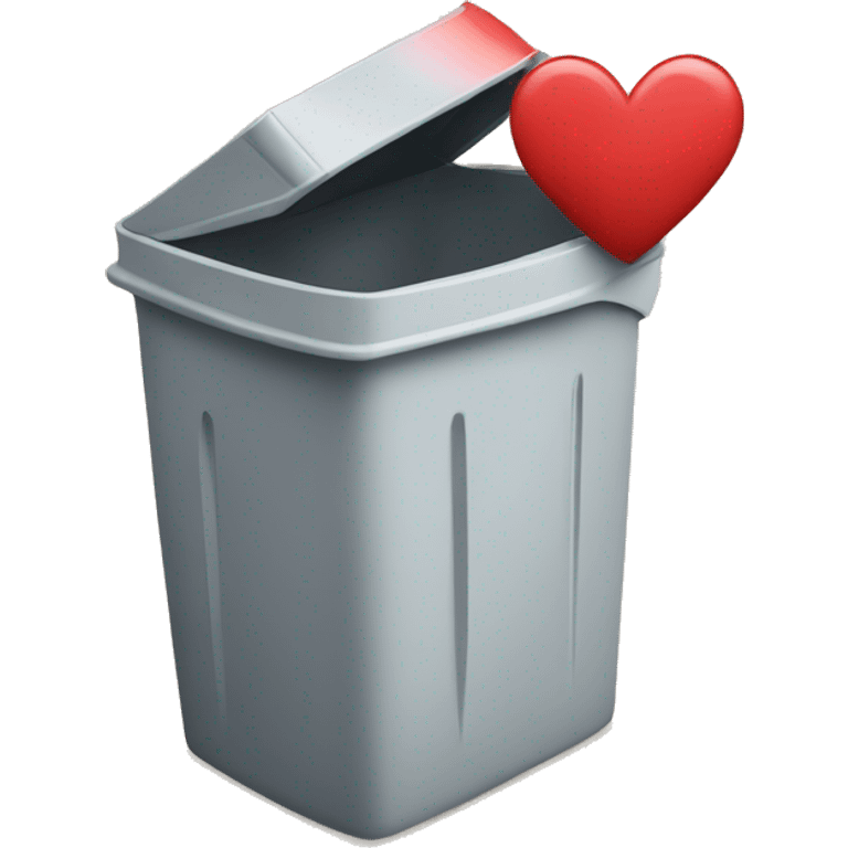 Heart in dustbin emoji