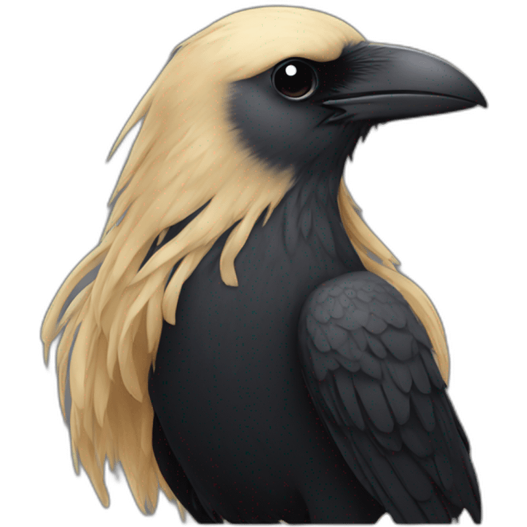 crow with blond hair emoji