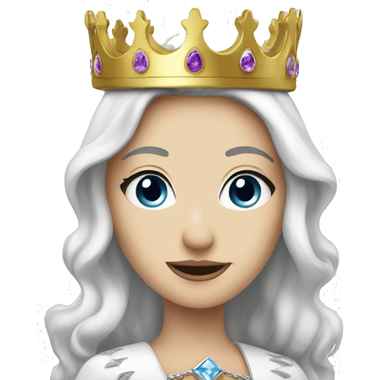 white queen with crown emoji