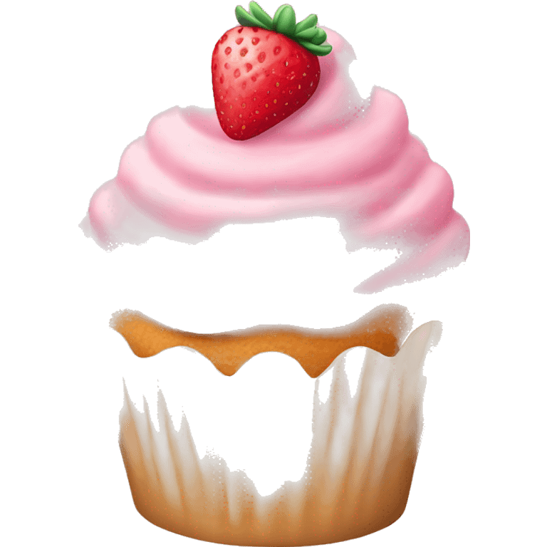 birthday pastel pink strawberry capcake  emoji