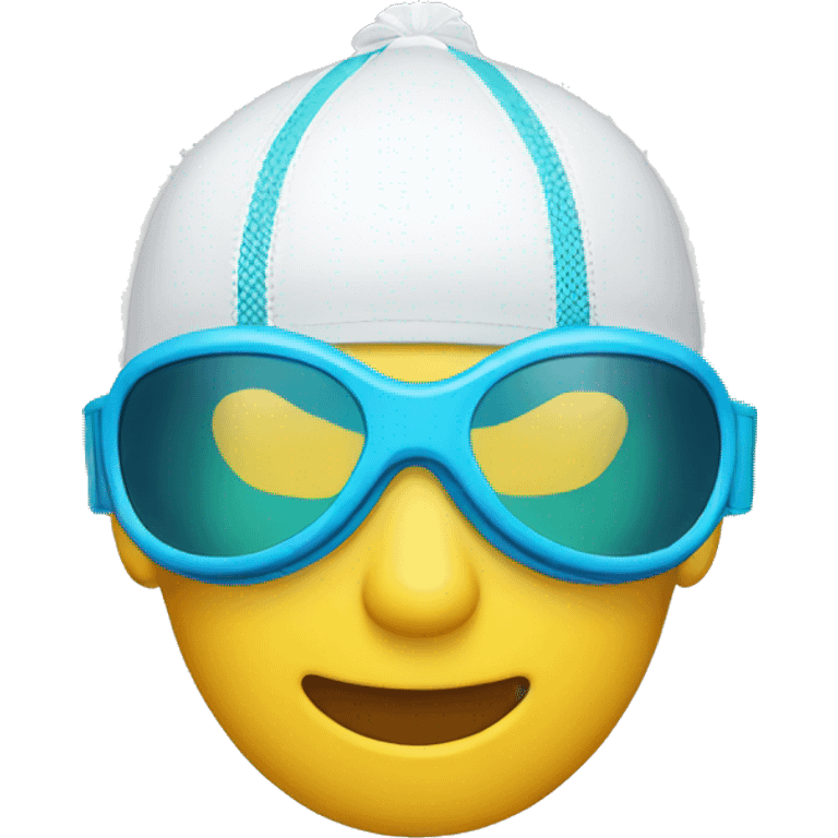 swim cap goggles emoji