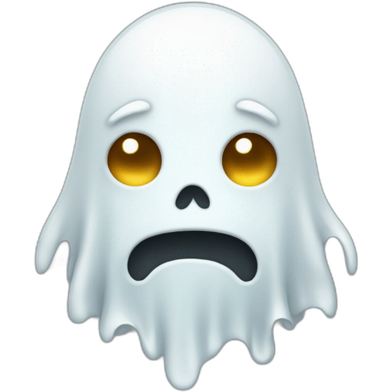 A cute ghost with a beard emoji