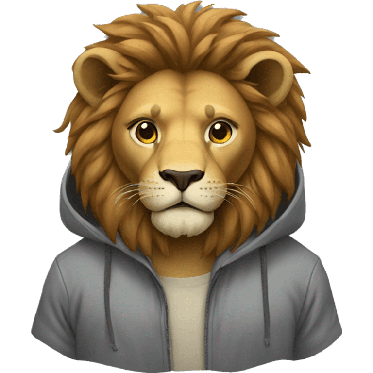 Lion with hoddies  emoji