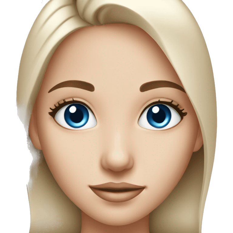 skin care girl with blue eyes emoji