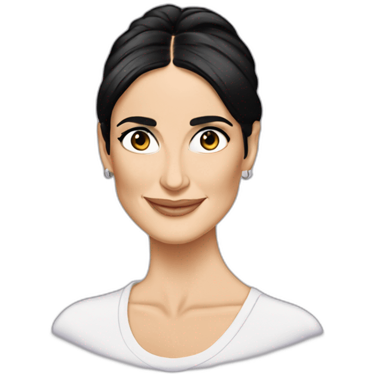 demi moore cartoon wearing tee emoji