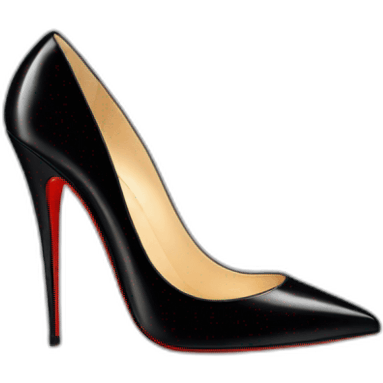 High heel  black louboutin emoji