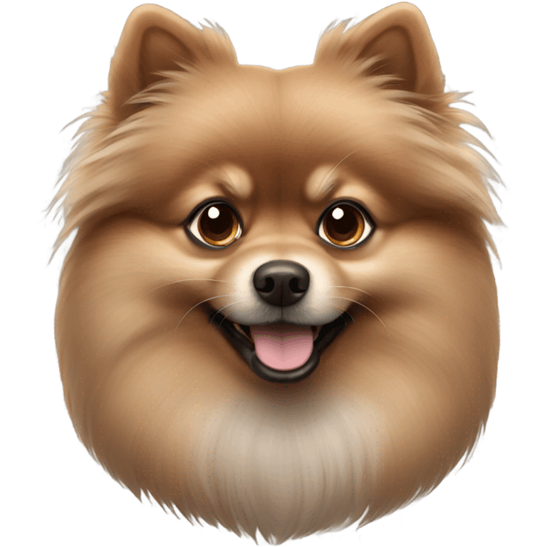 grey brown pomeranian  emoji