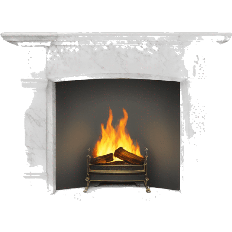 Carrara marble fireplace  emoji