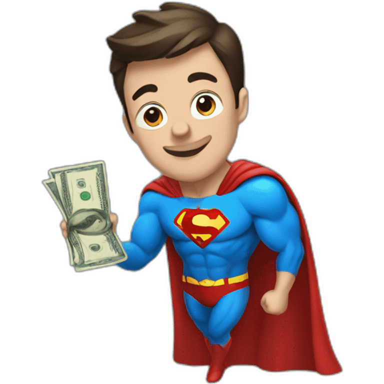 Super man have money emoji