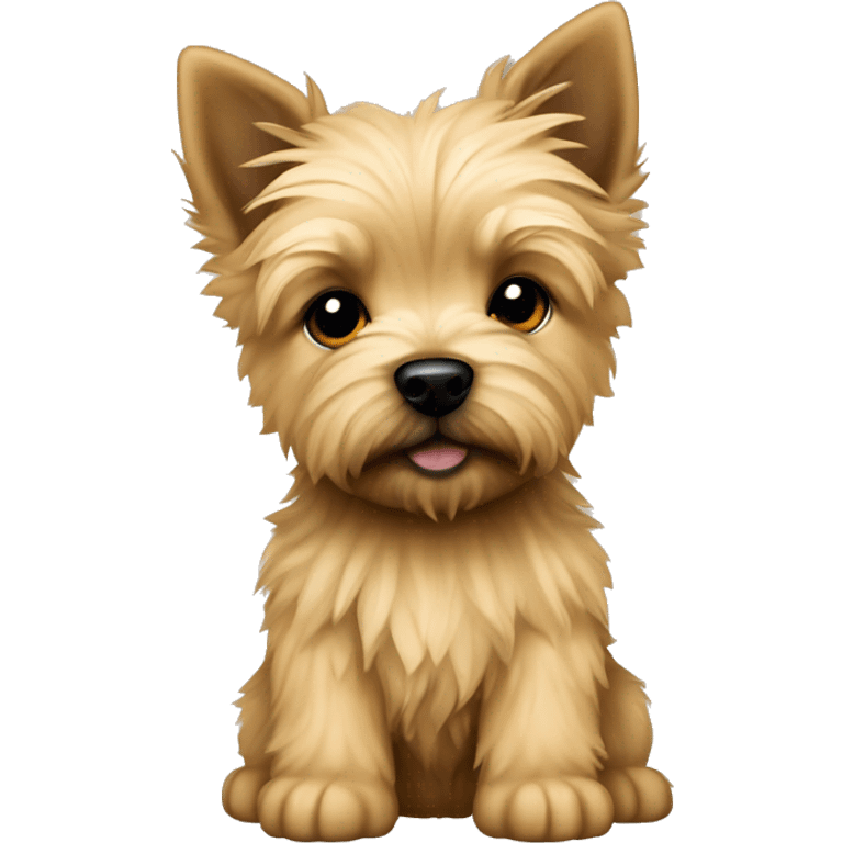 Very light Tan cairn terrier puppy full body  emoji