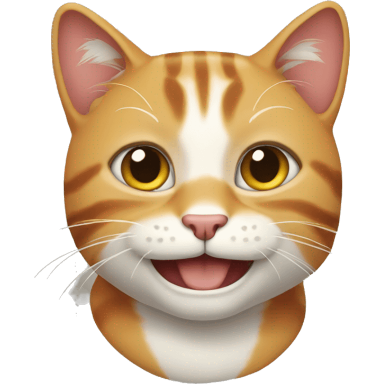 Bold cat smiling emoji