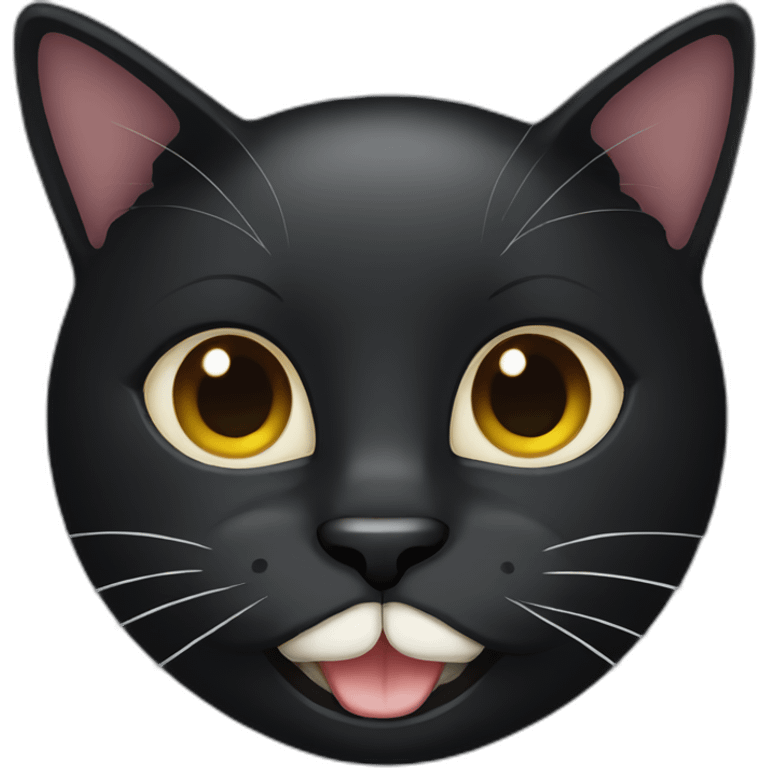 Black cat smiling emoji