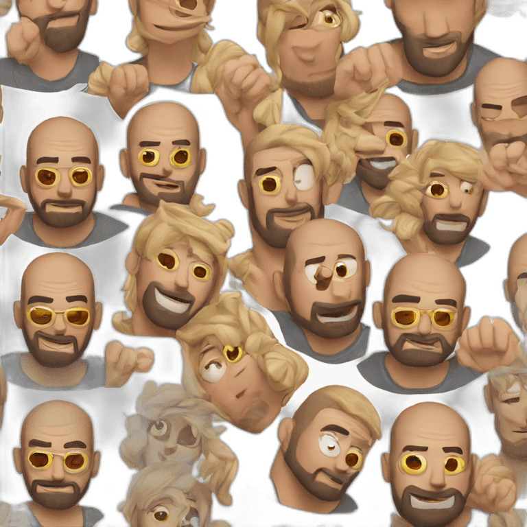 actor dave bautista cartoon wearing henley  emoji