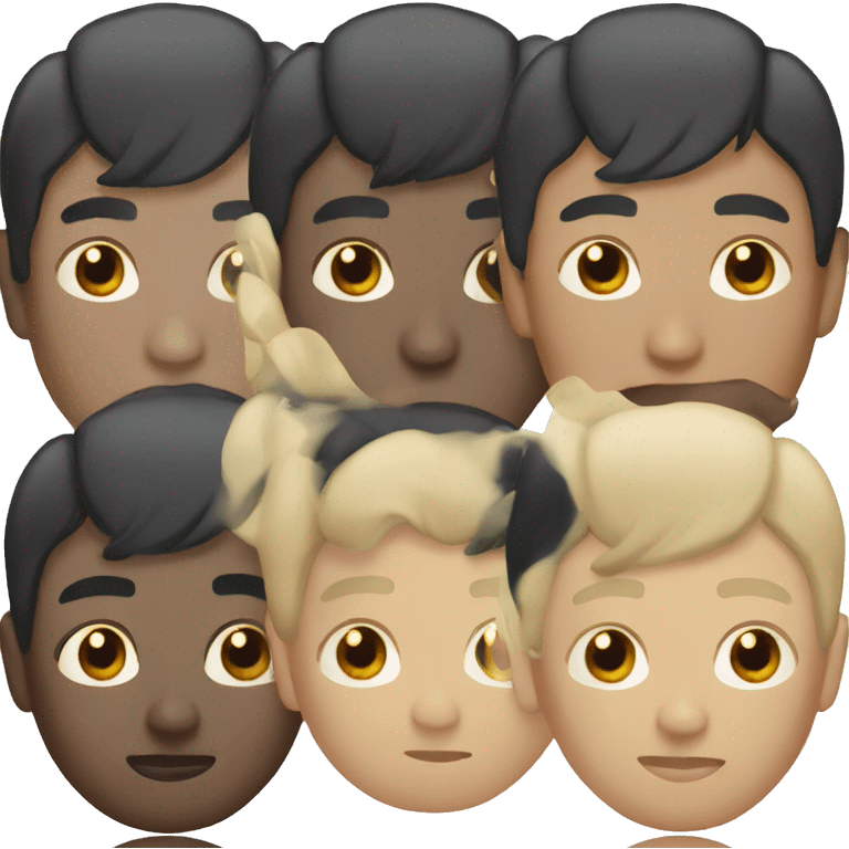 Asian man with short black hair emoji