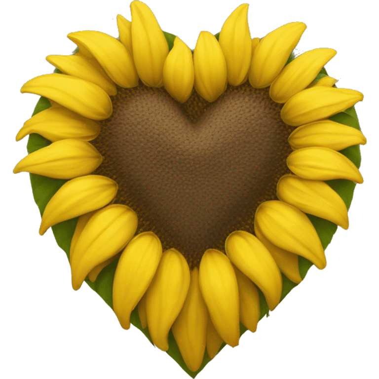 Yellow heart with sunflower  emoji