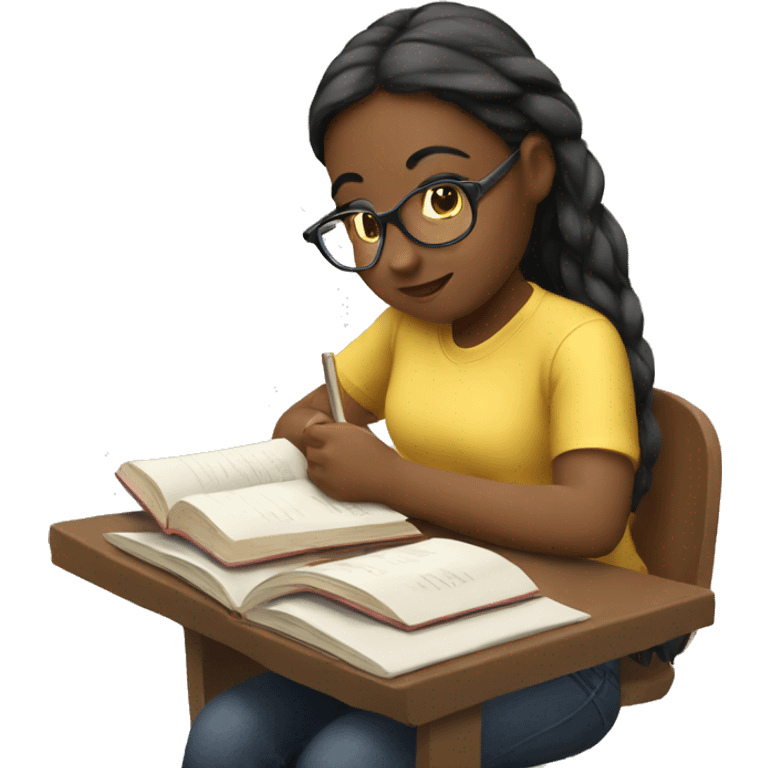 Girl studying  emoji