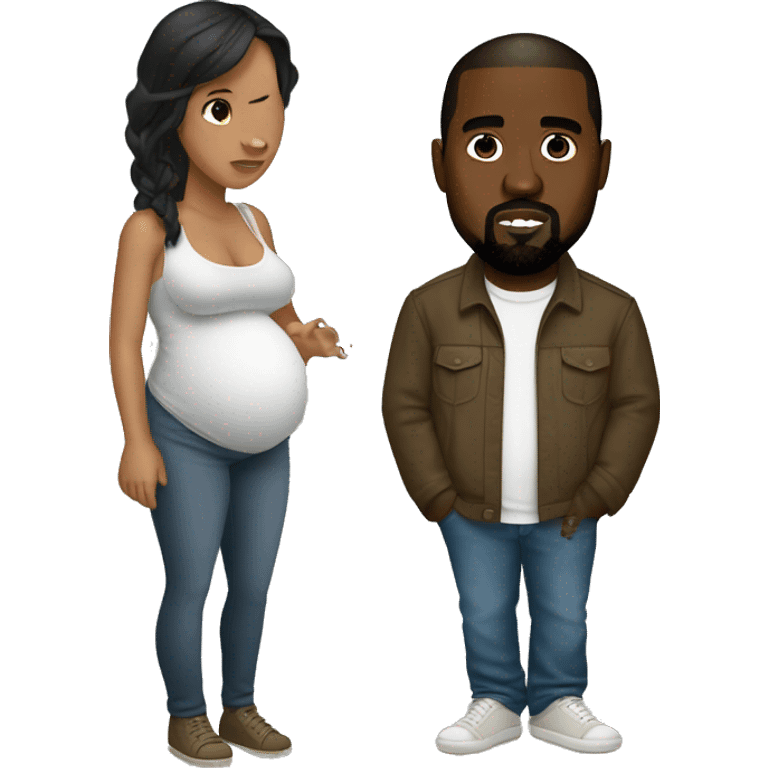 Kanye west pregnant emoji