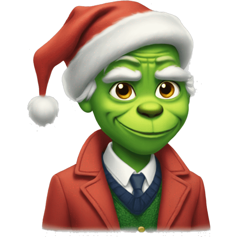 Preppy grinch emoji