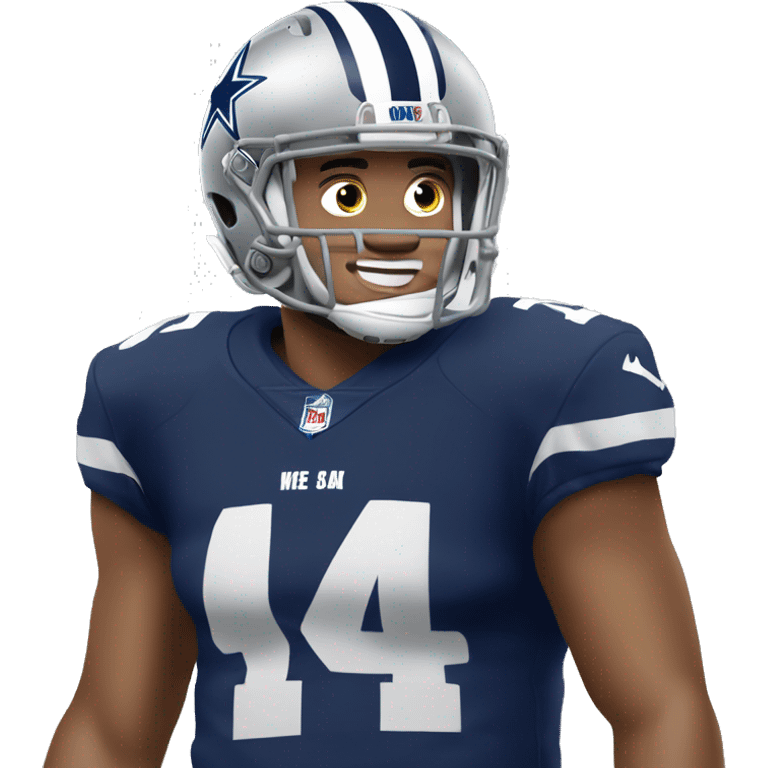 Dak Prescott wearing his football gear emoji