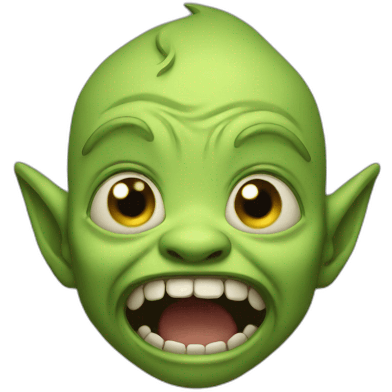 happy crying goblin emoji