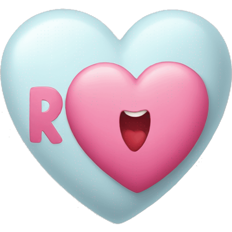 heart with the letter R inside it emoji