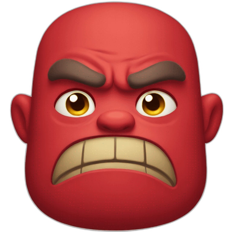 Sad red ogre emoji emoji